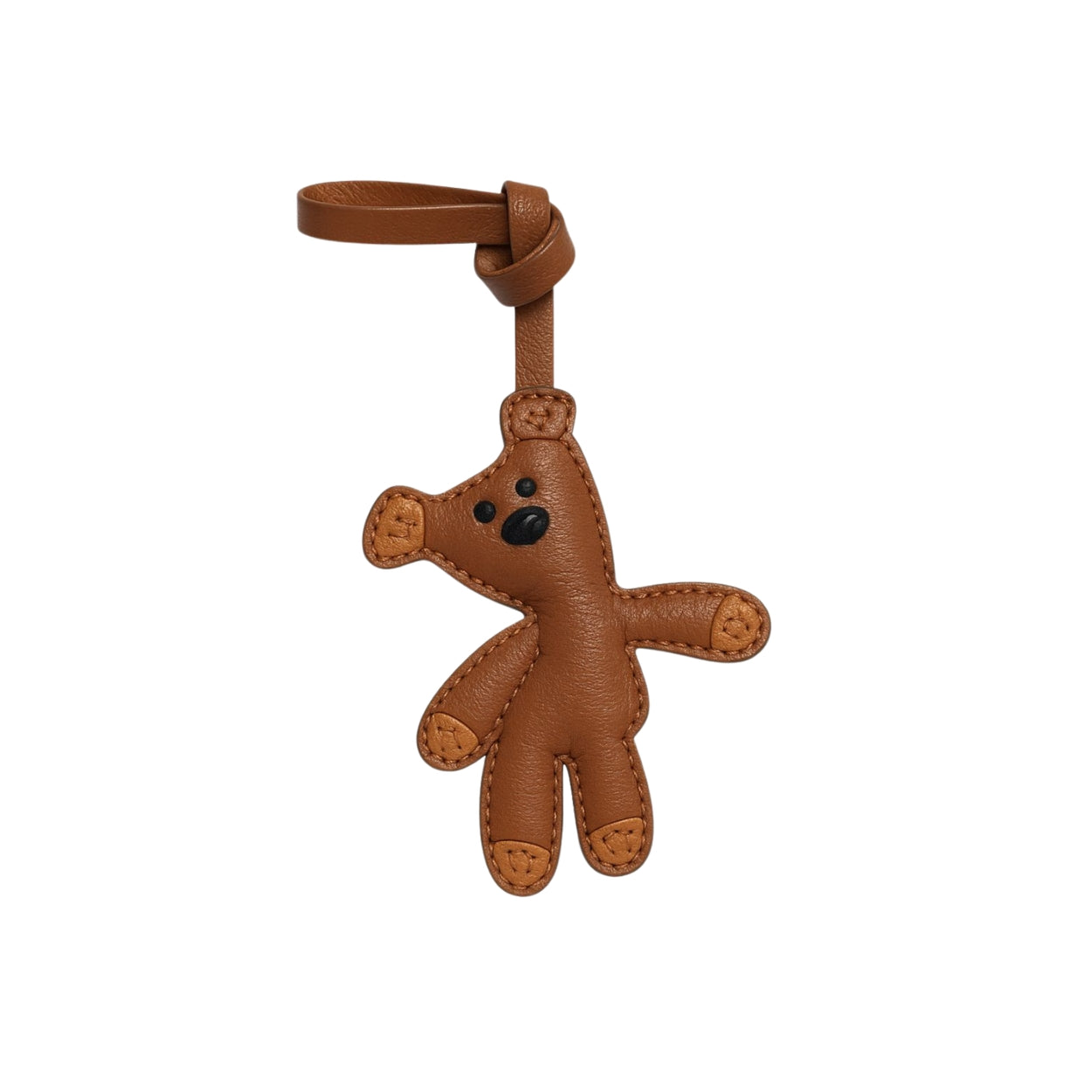Teddy Bear Leather Bag Charm