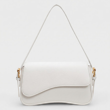 Marlowe Wave Flap Shoulder Bag in white