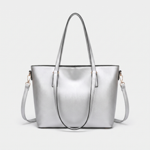 Harper Double Handle Shoulder Bag in silver