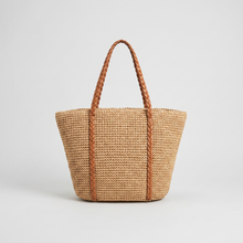 Wren Braided Handle Tote in beige