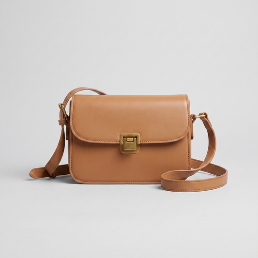 Callan Flap Crossbody Bag in light brown