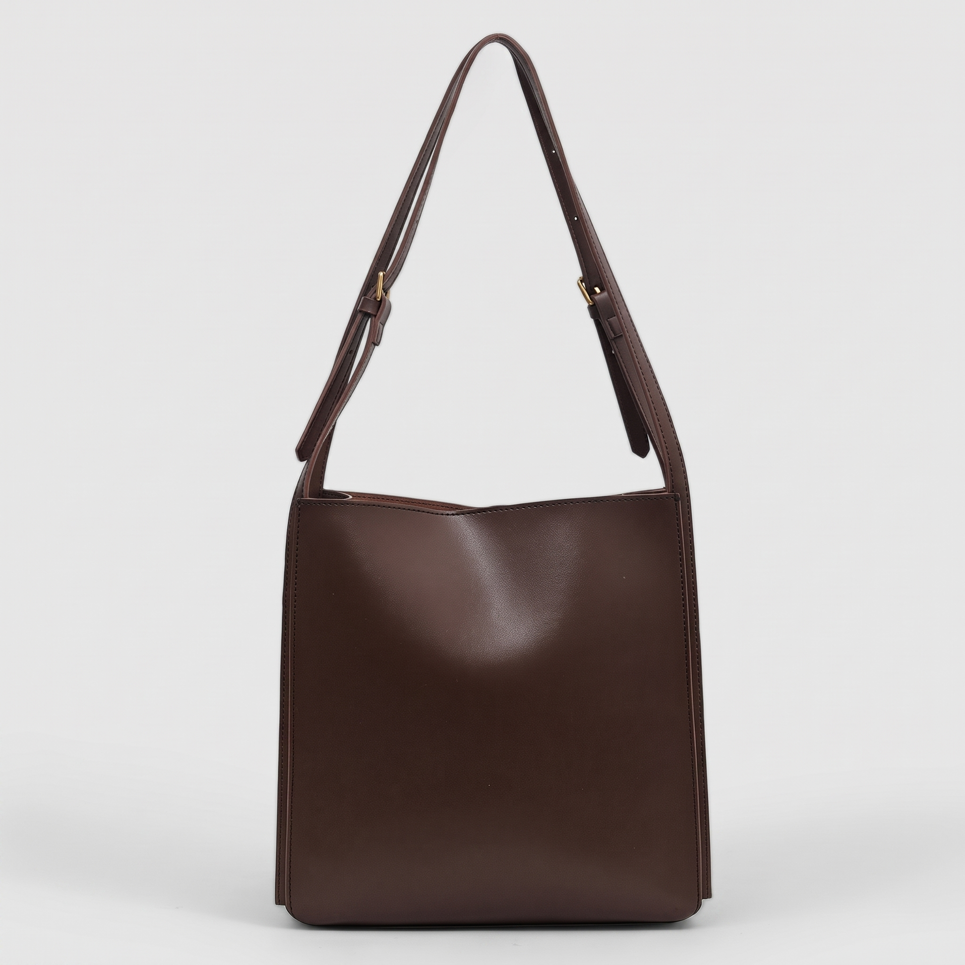 Marlow Open Top Shoulder Bag in dark brown
