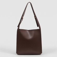 Marlow Open Top Shoulder Bag in dark brown
